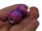 10 20mm Large Hole Macrame Beads Bright Purple and Blue Spatter Paint Round Plastic Beads